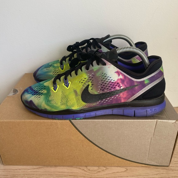 2014 Nike Free 5.0 TR Tie Dye Multicolor Women's running shoes - Size 8.5 - Picture 6 of 13
